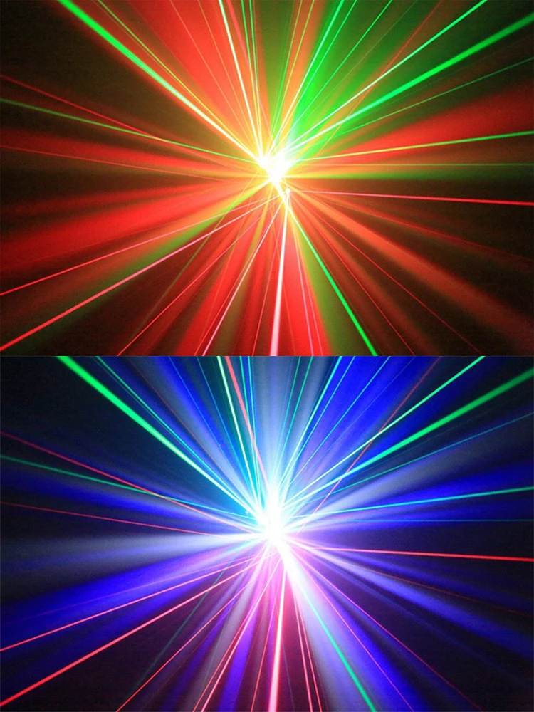 DMX الملونة LED شعاع الليزر ستروب تتحرك رئيس ضوء التحكم عن بعد المرحلة تأثير الإضاءة هالوين عيد الميلاد DJ بار مصابيح حفلات #5