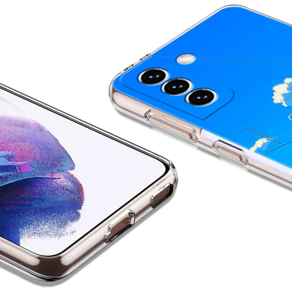 Cherry Japanese Traint Moun Fuji Phone Case For Samsung Galaxy S23 Ultra S22 5G S20 S21 FE 5G S10E S9 S8 S10 Plus Clear Cover