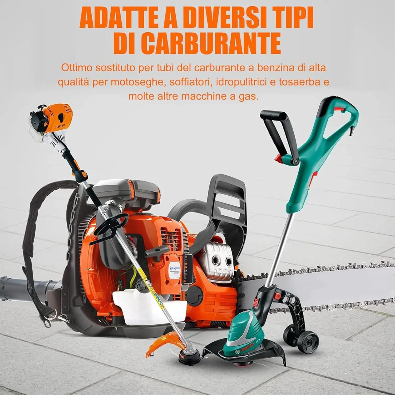 4 مجموعة de1 متر Tuyau de Carburant مرنة مقاومة Durite d'essence pour Souffleur كوبيه الحدود Tronçonneuse Debroussailleuse #4