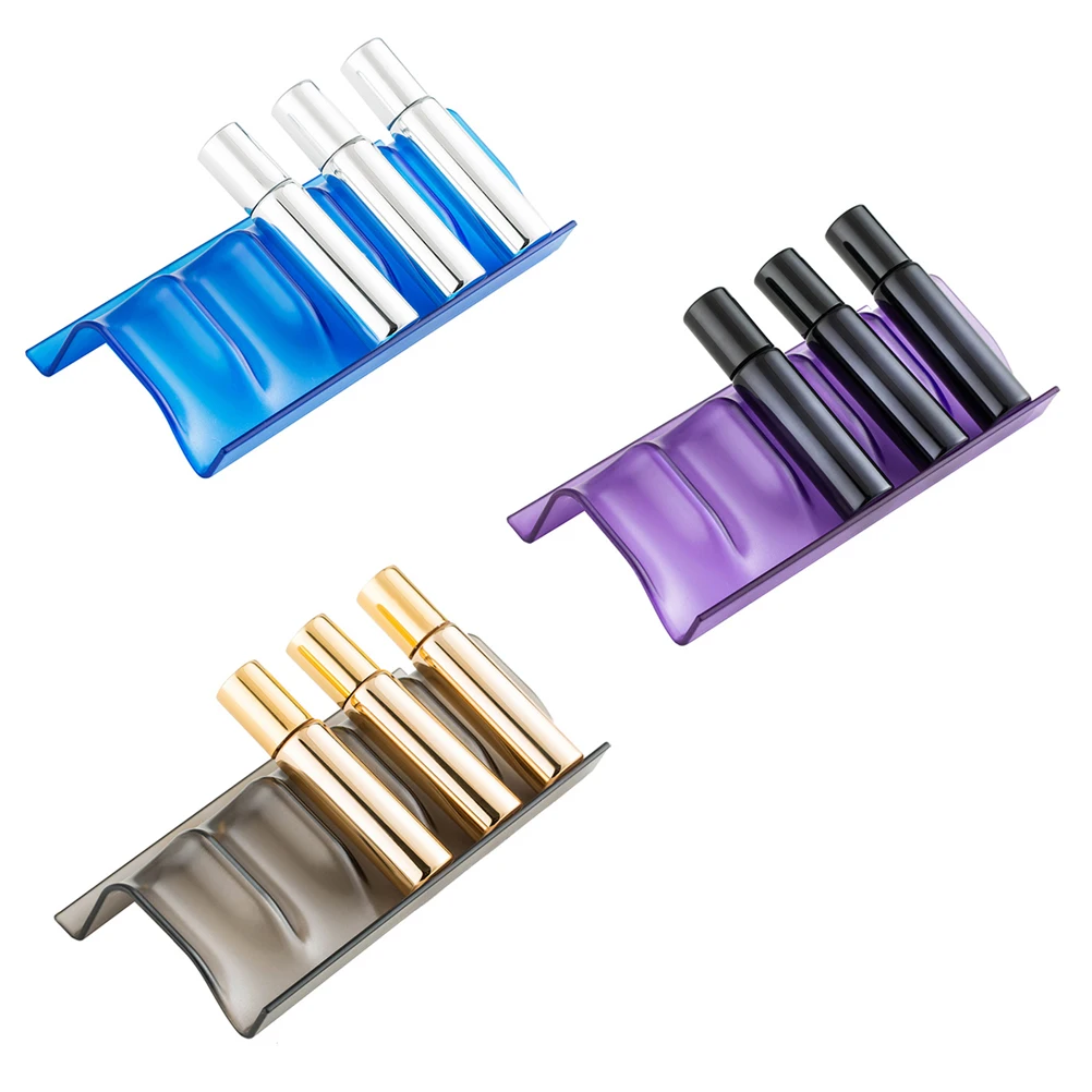 

5 Pcs Essential Oil Bottle Storage Rack 5 Slots Design Perfect for Home Office Classes Stackable Plastic ganizer