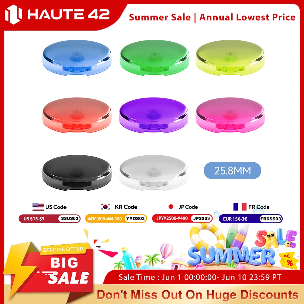Haute42 Hitbox Cross Keycaps For Leverless Arcade Controller