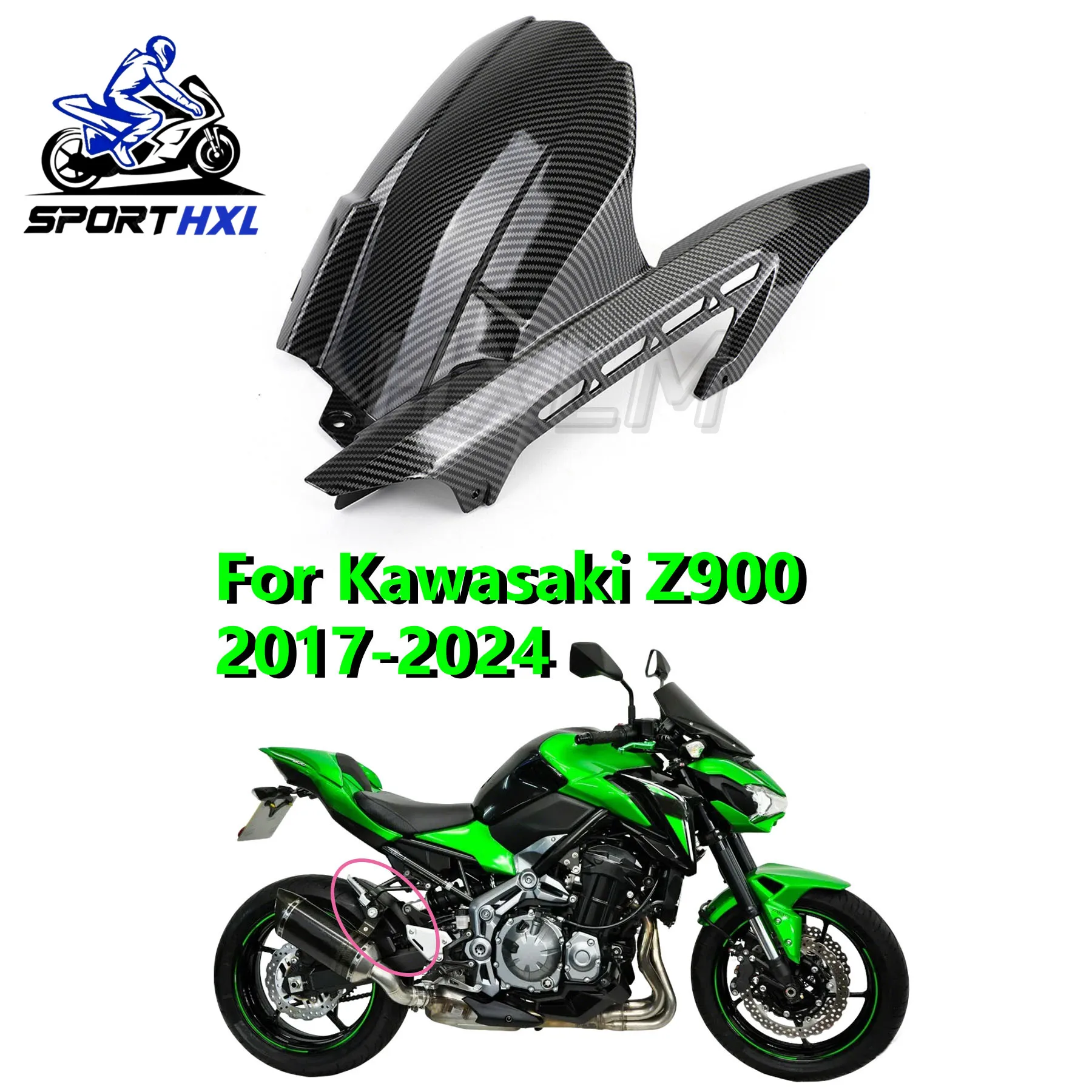 Custom Painted Z650 Z900 17 18 19 20 21 24 Motorbike Fender Wheel Cover Mudguard Splash Guard Protector Exterior Fit For Kawasak