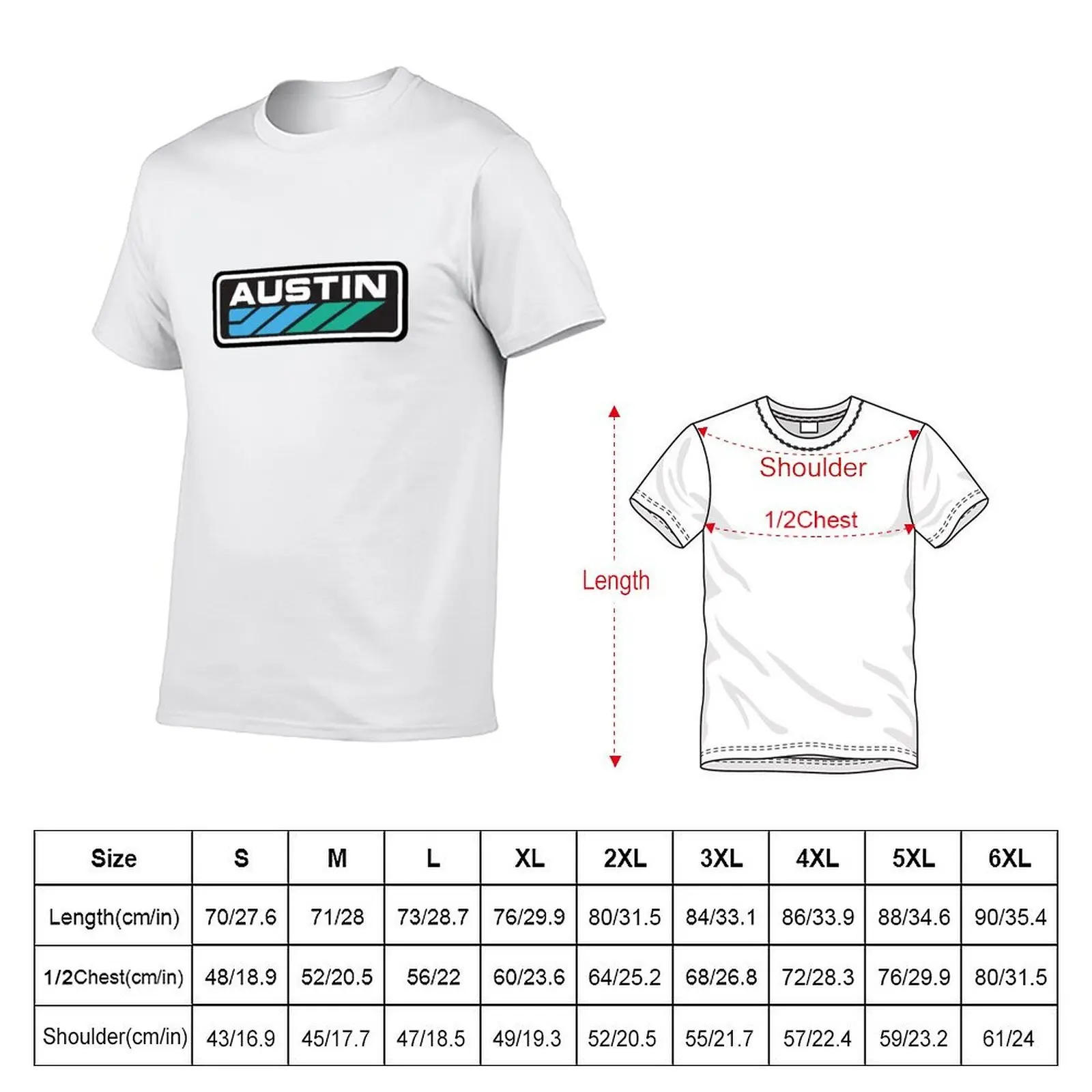 شعار سيارات أوستن الرجعية في الثمانينيات - أوستن مترو، أليجرو، الأميرة! تي شيرت أساسي تي شيرت تي شيرت