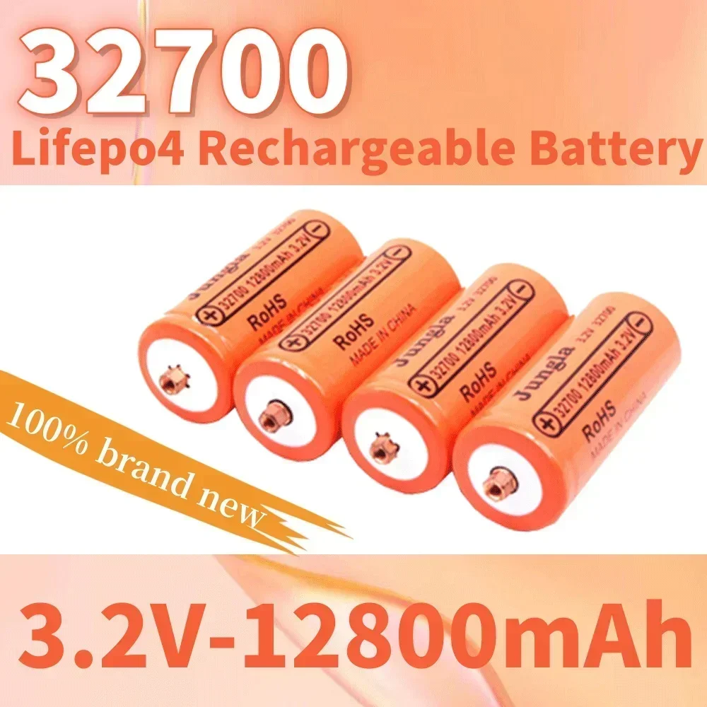 

New 2024 Original 32700 12800mAh 3.2V Lifepo4 Rechargeable Battery Professional Lithium Iron Phosphate Power Battery with Screw