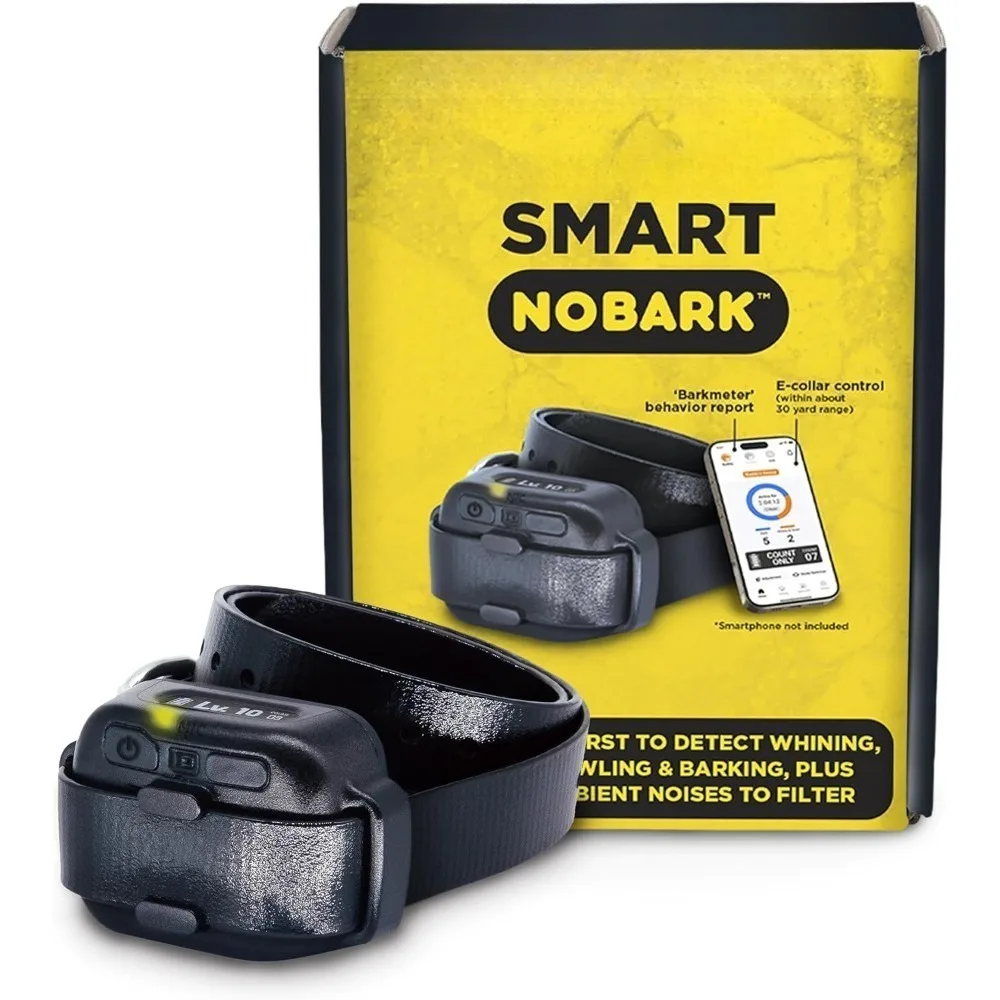 Smart NOBARK,Detects Whining and Barking,App Control E-Collar,Usage Notification, Behavior Report,Waterproof IPX9K - Hot-Sell!