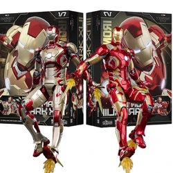 26CM Fondjoy Original Iron Man 1/7 MK42 MK43 1/12 MK1 MK2 MK3 MK4 MK5 MK6 Assembled Tony Stark Action Figure Collect Toy Gift