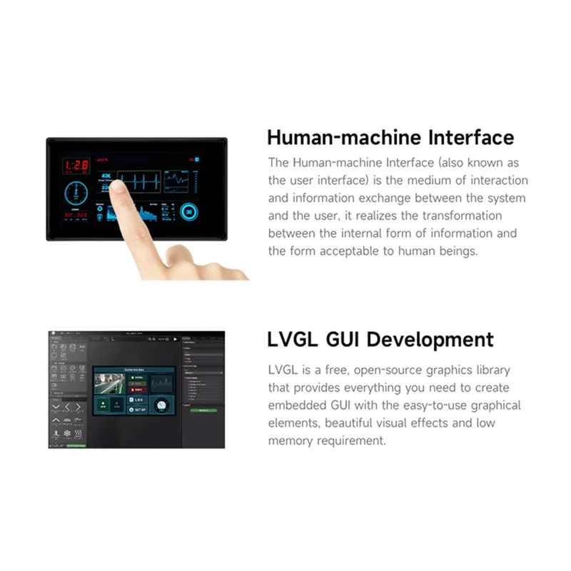 Scheda di sviluppo touch display B92B-1.9 pollici ESP32-S3 170X 320 pixel, colore 262K, processore dual-core LX7 a 32 bit