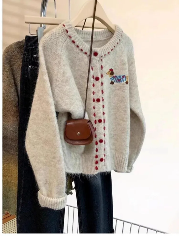 

Вязаный открытый кардиган персикового цвета, женский осенне-зимний верхняя одежда больших размеров, мягкий уютный свитер, джет, корейский сле