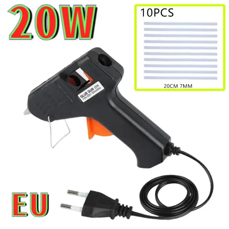 20W Hot Melt Glue Gun with Switch for 7mm Glue Stick Mini Indusrial Adhesive Hot Gun Electric Heat Temperature Gun Repair Tool