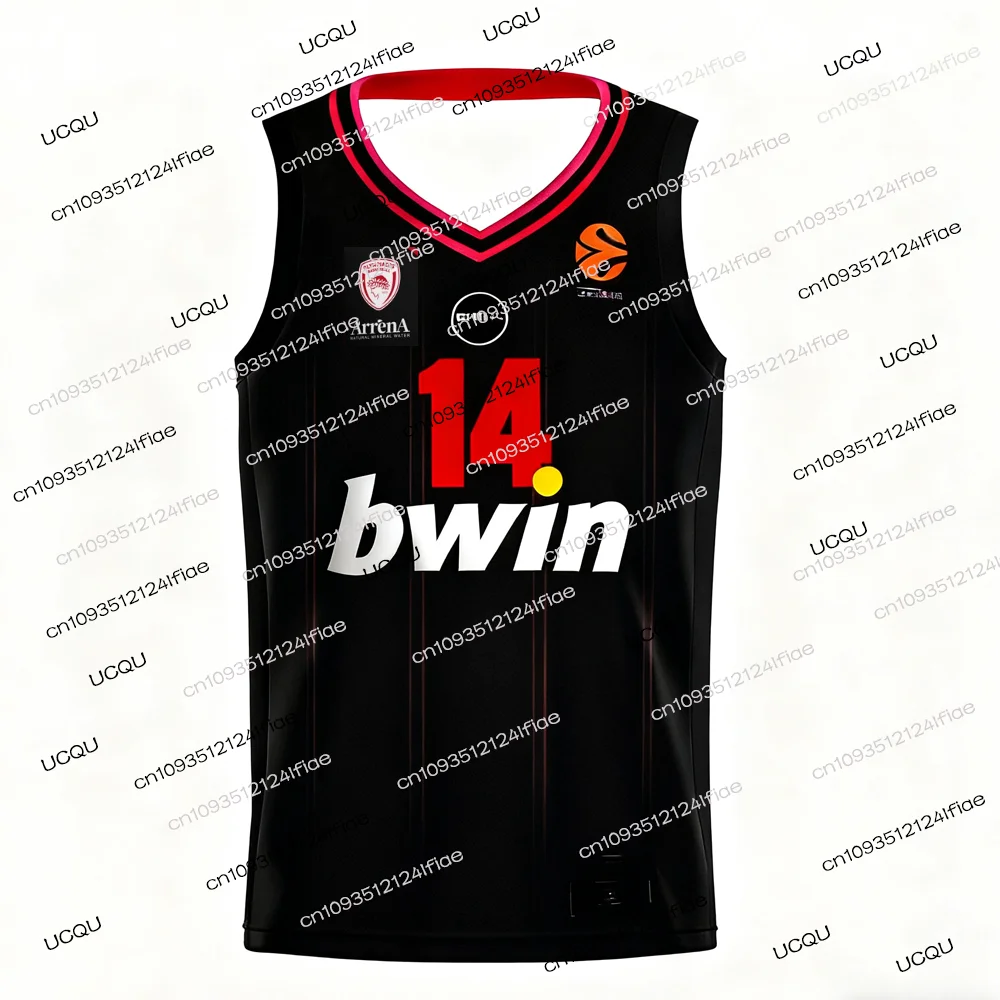 Camiseta de Baloncesto del Olympiacos de Grecia 2025, Camiseta del Torneo Europeo, Chaleco Deportivo de Secado Rápido para Hombre Adulto, Conjunto de Camiseta Especial para Fanáticos