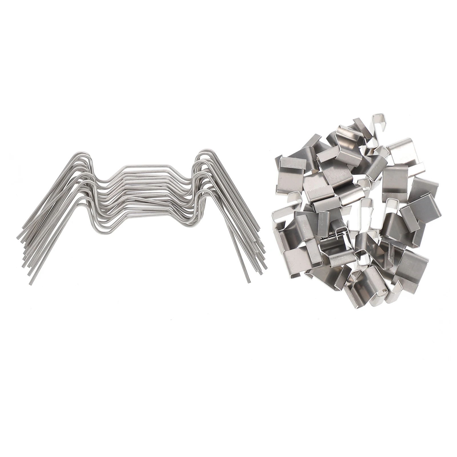 

100pcs Stainless Steel Greenhouse Glass Clamps W Type Glazing Clips Pane Fixing Hardware Durable Rust Resistant Suitable