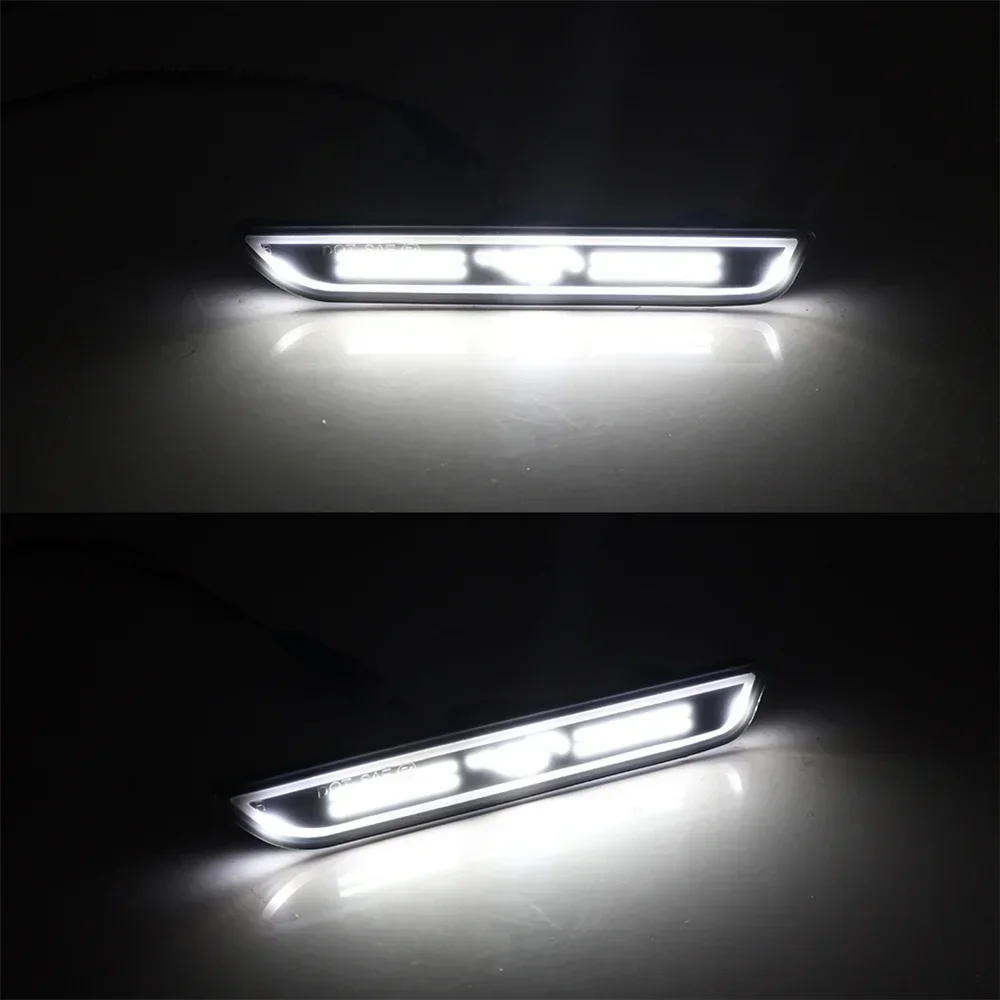 Car Rear Bumper Side Marker Indicator Lights Parking Lights For Ford Mustang 2010-2021 Fender Flare Lamps Red / White LED 12V