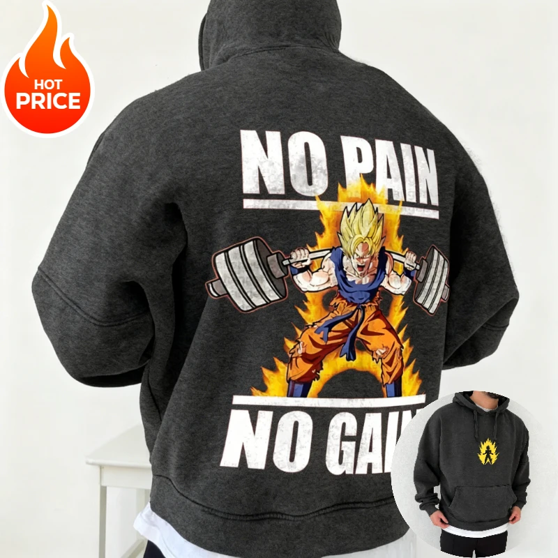 Dragon Ball Son Goku Harajuku Saiyan Streetwear automne hommes sweat à capuche Vintage hiver femmes surdimensionné sweat à capuche à manches longues