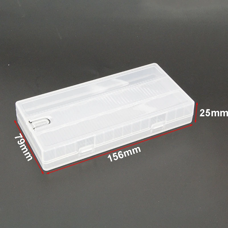 8-Slots for 18650 Rechargeable Battery Storage Box Holder Container Plastic Box 8 Section Equipment Thicken