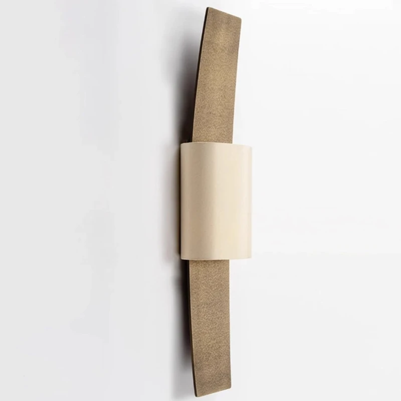 

American Rectangle Aluminium Wall Lamps LED Light Fabric Lampshade Personality Living Room Bedroom Restaurant Corridor Sconces