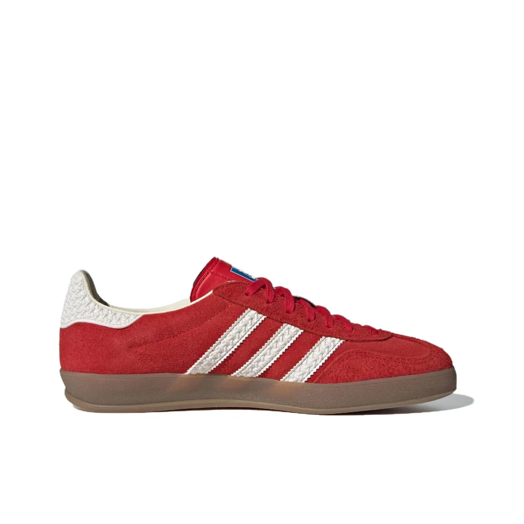 adidas originals GAZELLE  Wear-resistant and lightweight low-top board shoes Men's and women's models white-red