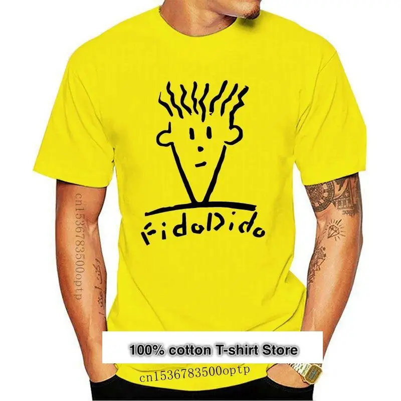 Camiseta de manga corta para hombre y mujer, camiseta Unisex con cara de Fido