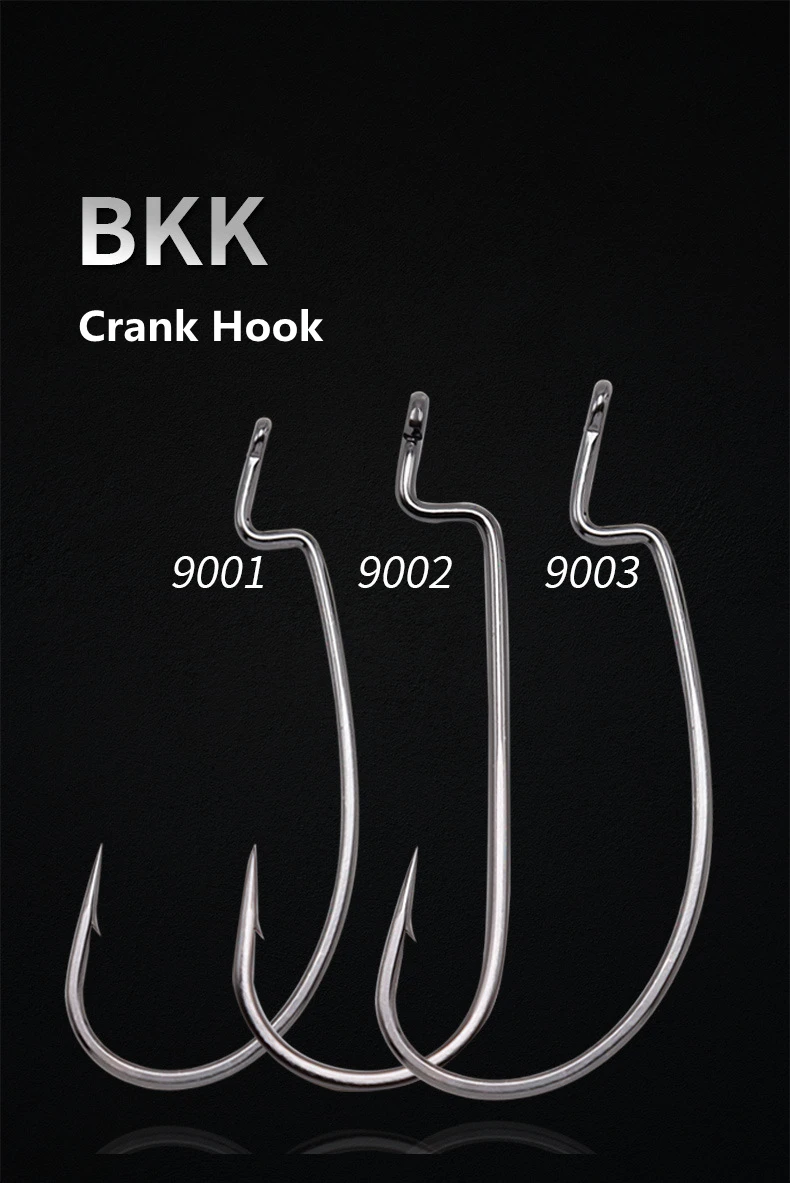 ZYZHE 10~12 Stück/Beutel Texanische Haken Offset-Haken aus Hochkarbon-Stahl BKK Crank-Haken für Weichköder Softjerk Pesca Angelzubehör – Detail 1
