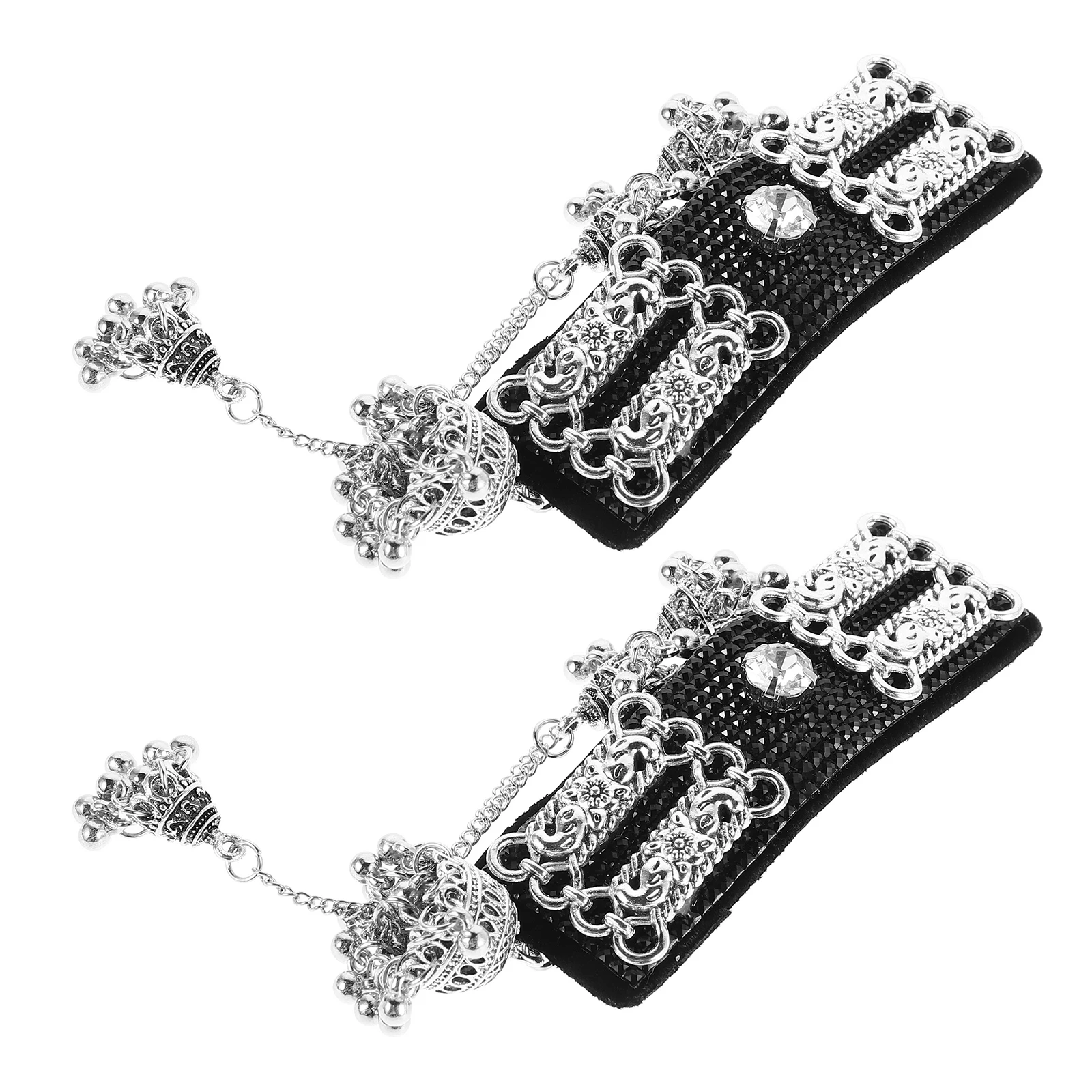 

2pcs Hair Clip for Hairstyles Black Girls Tassel Forehead Delicate Clips Festival Chinese Style Women Accessories Thin Elegant