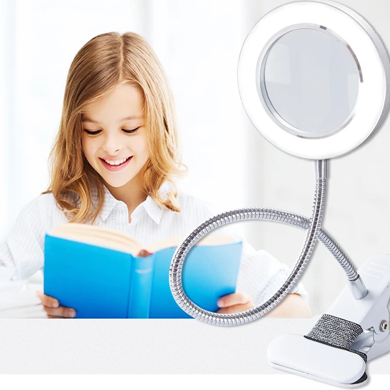 Desk Lamp USB Rechargeable Table Lamp with Clip Bed Reading Book Night Light LED Desk Lamp Table Eye Protection Lamp