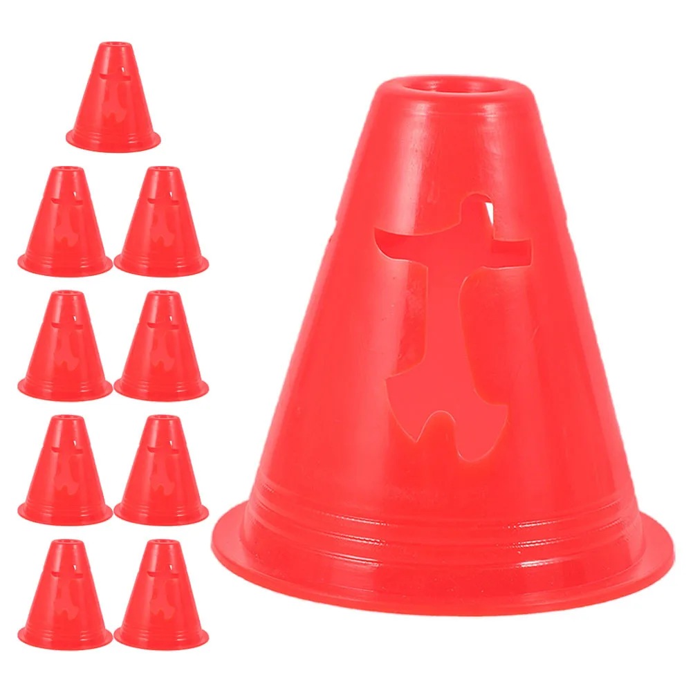 

10Pcs Colored Sports Cones Versatile Training Markers for Soccer Football Roller Skating Obstacle Drills High Visibility
