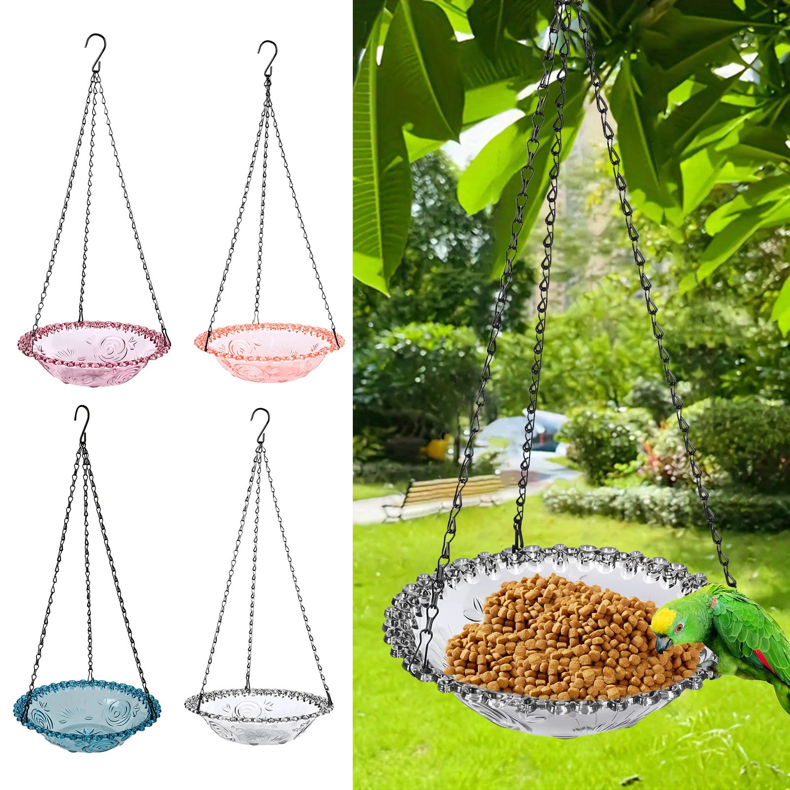 Hangable Bird Feeder Oriole Feeder Outdoor Pendant Decoration Suitable for Garden Backyard Patio