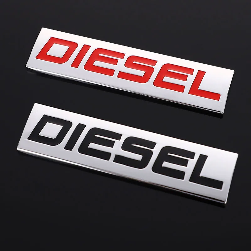 Adesivo Metálico 3D para Carro, Emblema de Logo Diesel, Decalques para BMW, Audi, Honda, Ford, Seat, Opel, Chevrolet, Volkswagen, Peugeot, Estilo Automotivo