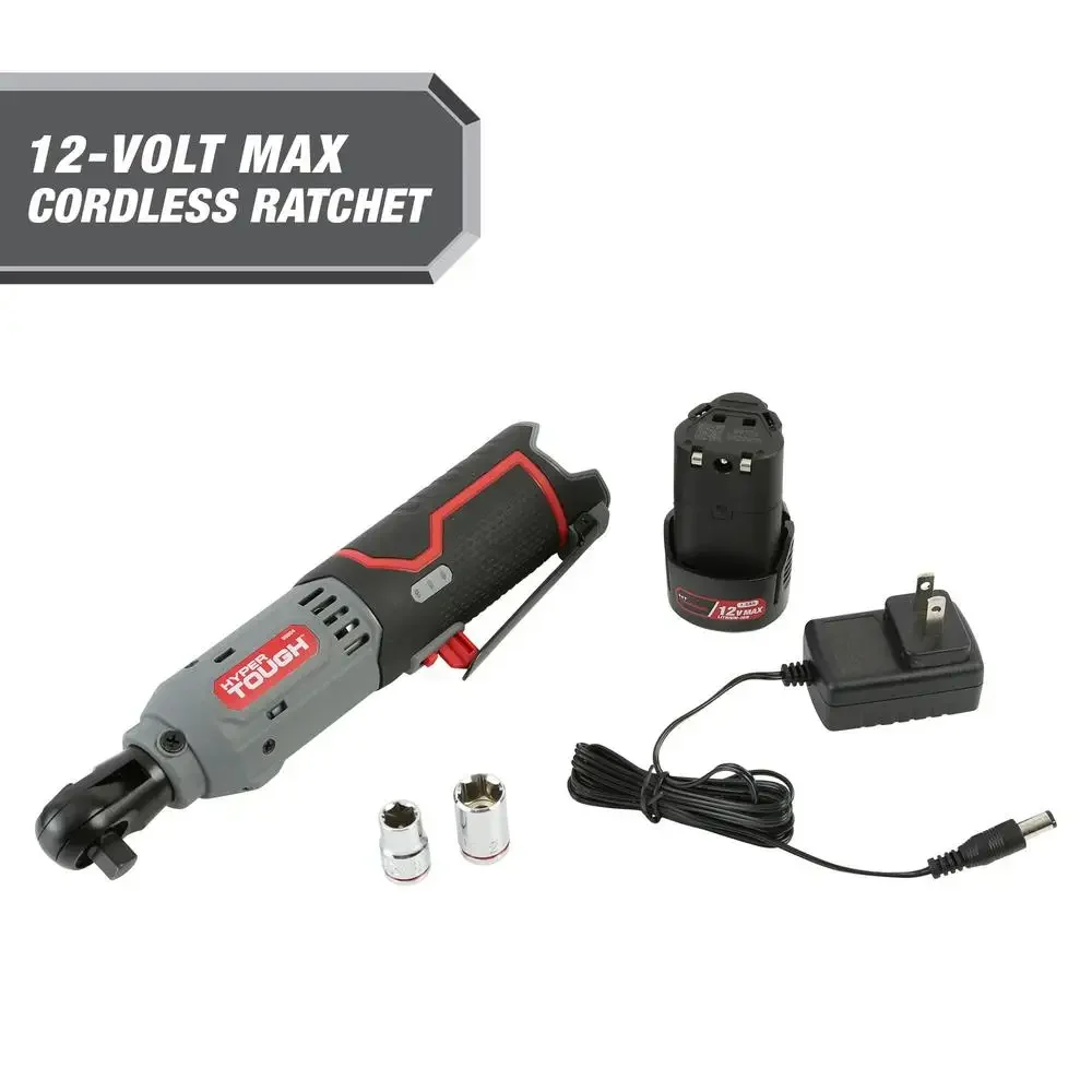 

12V Max* Cordless Ratchet 3/8-inch Lithium-Ion Battery Charger 98804 Compact Power Speed 400-in.lbs. Torque RPM LED Work Light