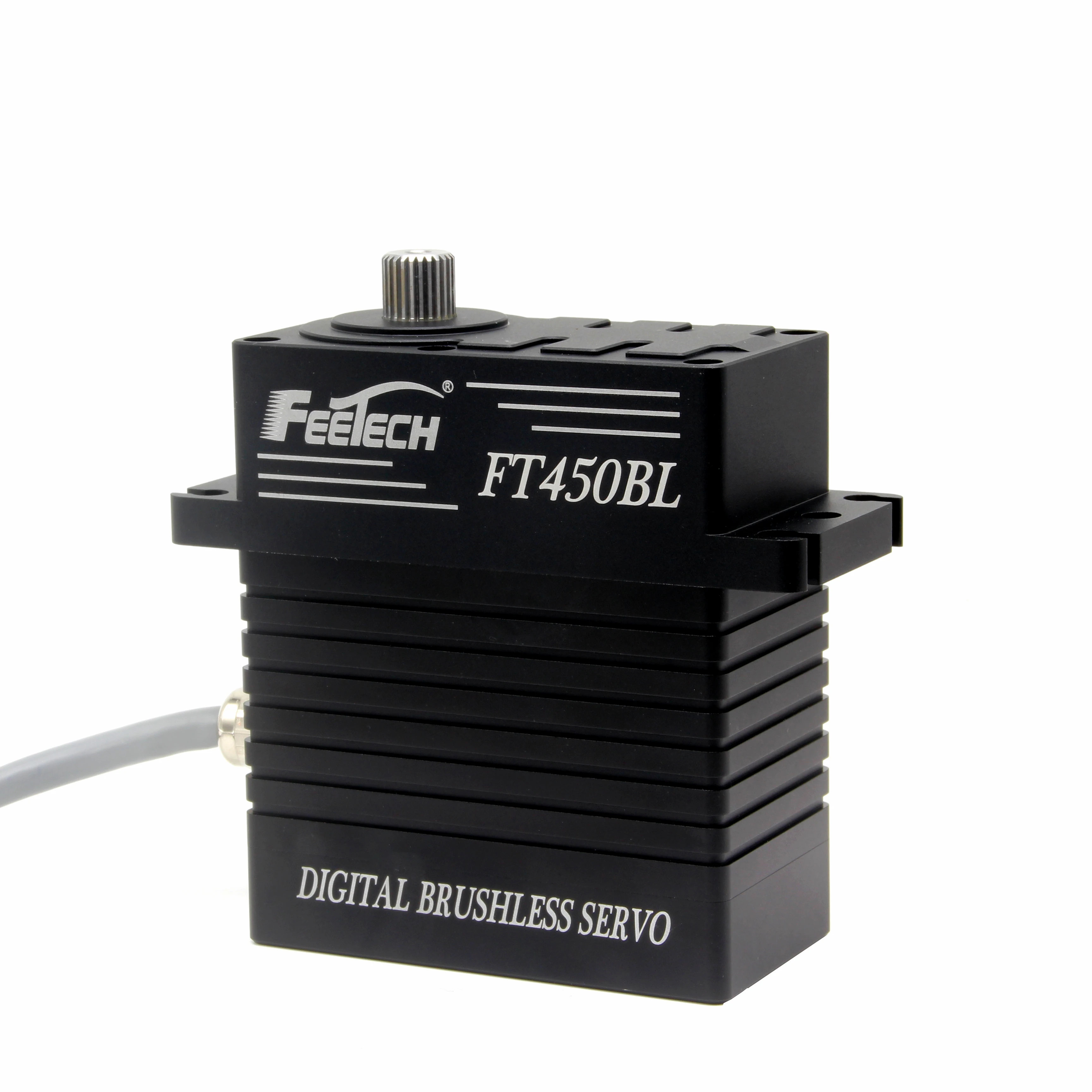 

Feetech Servo 450 кг Радиоуправляемый автомобильный самолет Вертолет Цельнометаллическая шестерня Водонепроницаемый высокоточный магнитный датчик положения Бесщеточный сервопривод