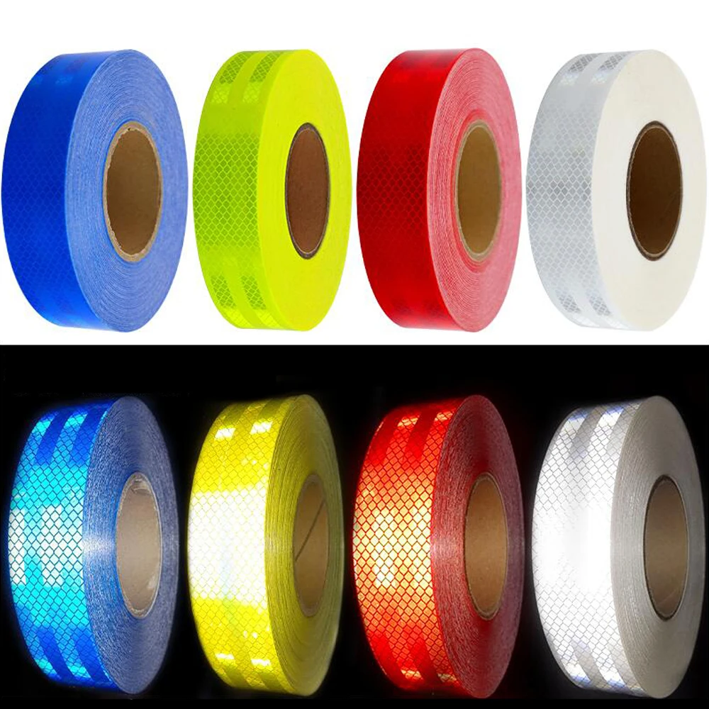 Waterproof Wear-Resistant Car Safety Mark Warning Tape Strong Reflective Stickers For Car Motorcycle Truck Accessories