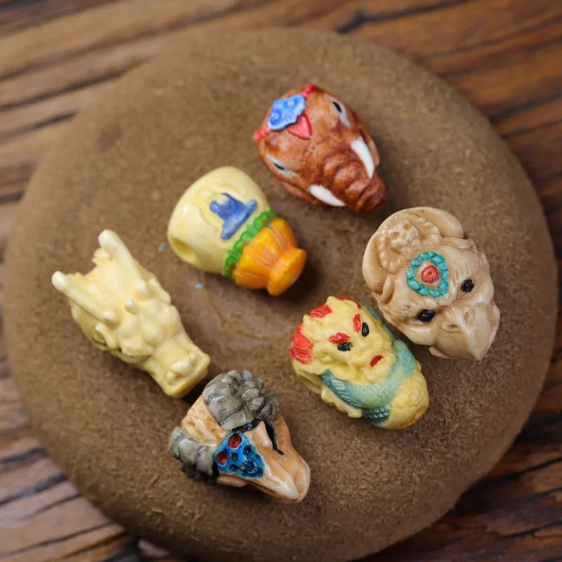 

Трехстороннее резное ожерелье из бисера в виде бога слона, Великая птица, Будда, рога, аксессуары Genfu