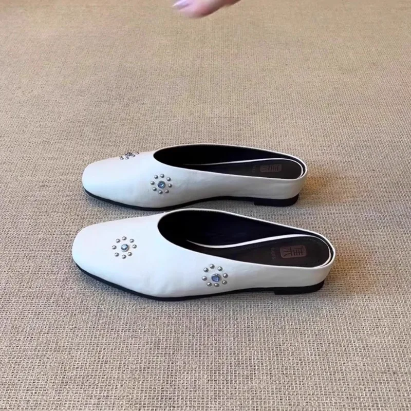 

Fashion Women's Shoes Exquisite Square Head Muller Slippers for Woman Comfort Vacation Casual Shoes Designer Shoes Zapatos Mujer