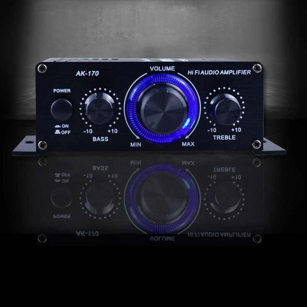 

AK170 Audio Power Amplifier Portable Sound Amplifier Speaker Amp for Car and Home Audio Power Amplifier Portable Sound Amplifier