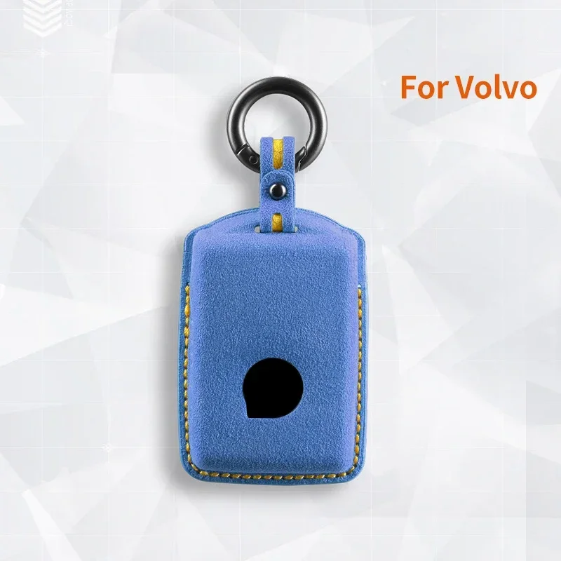 

For Volvo XC60 XC40 XC90 S90 V60 S60 V90 V40 XC70 V70 S40 V50 Super Suede Car Key Case Shell Keychain for Volvo Car Key Fob