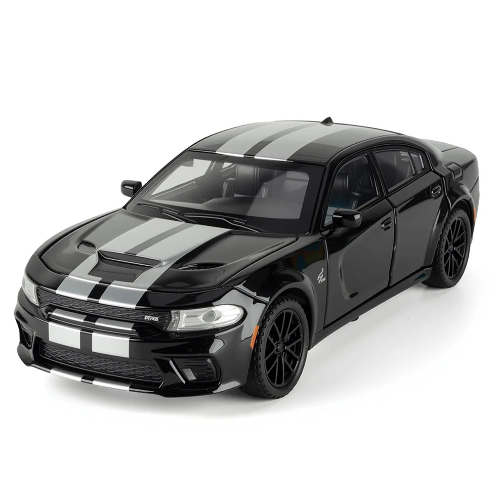 1:32 Dodge Charger SRT Super Sports Car Alloy Metal Diecast Model Car Sound And Light Pull Back Racing Games Simulation Decorate