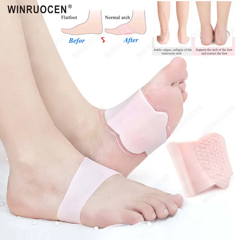 

Silica Gel Flat Feet Arch Support Massage Granules Varus Valgus Corrector Orthopedic Insoles Sports Men Women Shoes Inserts Pad