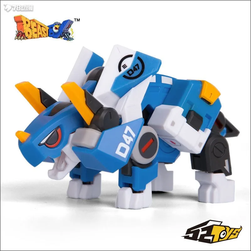 52 juguetes originales BEASTBOX Beastbox serie Dinosaurneon versión azul juguete transformable modelo de ensamblaje para regalo de niños en Stock