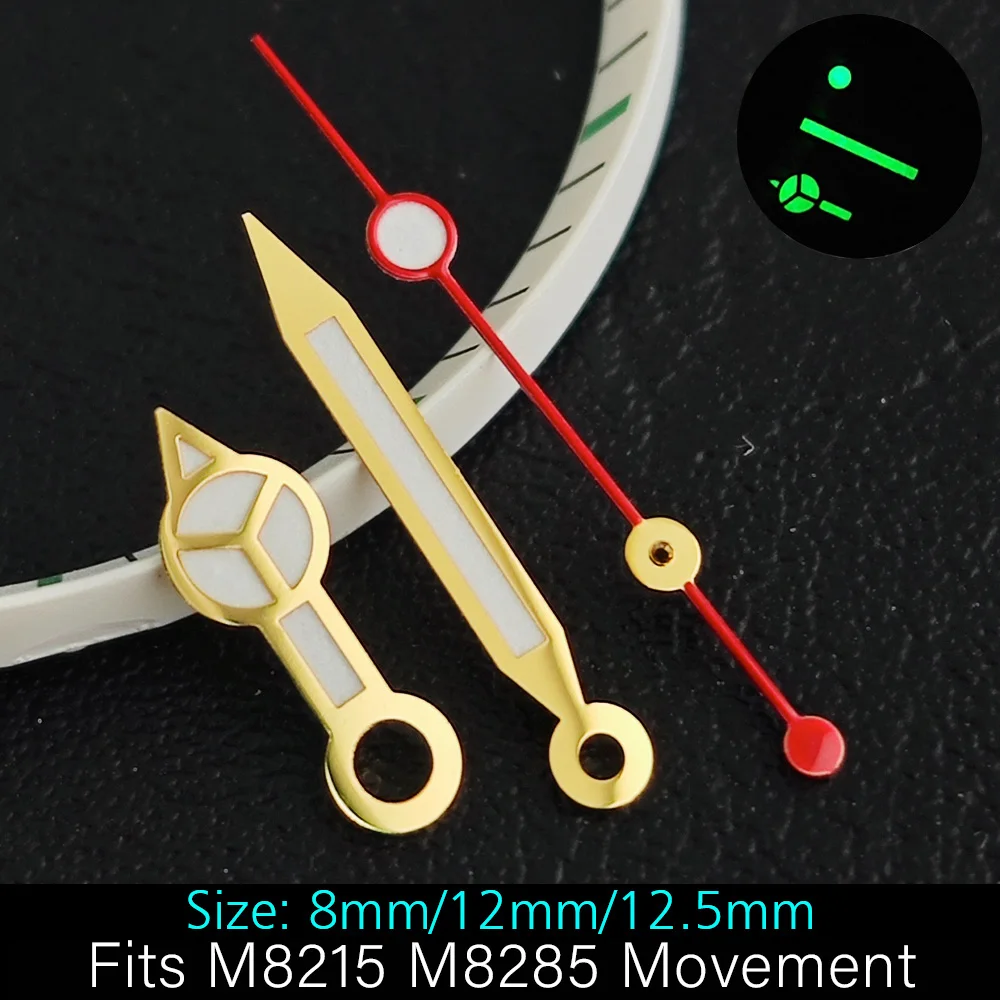 Uhrzeiger, grün/blau, leuchtende Zeiger, passend für NH35/ETA2824/Miyota8285, Uhrwerk-Zubehör, Armbanduhrenteile für Herren, NH35-Zeiger