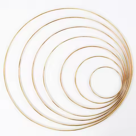 10-40cm Silver Iron Metal Ring Wreath Bride Handheld Garland DIY Macrame Floral Dream Catcher Hoops For Wedding Party Decoration