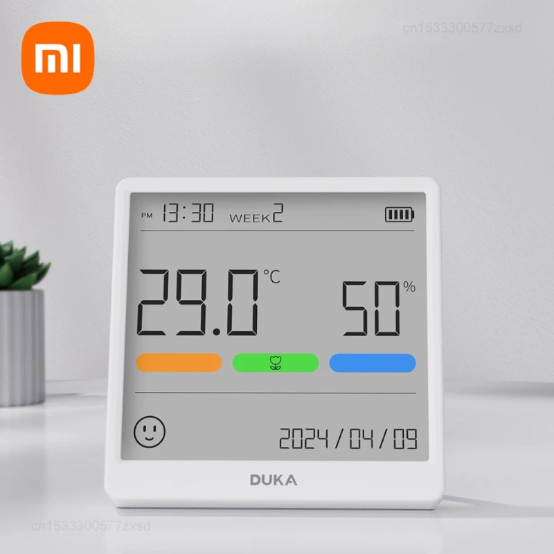 Xiaomi Duka THSE Temperature Humidity Meter Indoor Clock Household High-precision Digital Display Magnetic Suction Rechargeable