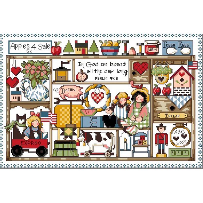 

ZZ2408 Needlework Kit NOT PRINTED Cross stich Painting Set Cross Stitch Kits Cross-stitch Embroidery Set Stitch Kits Cross