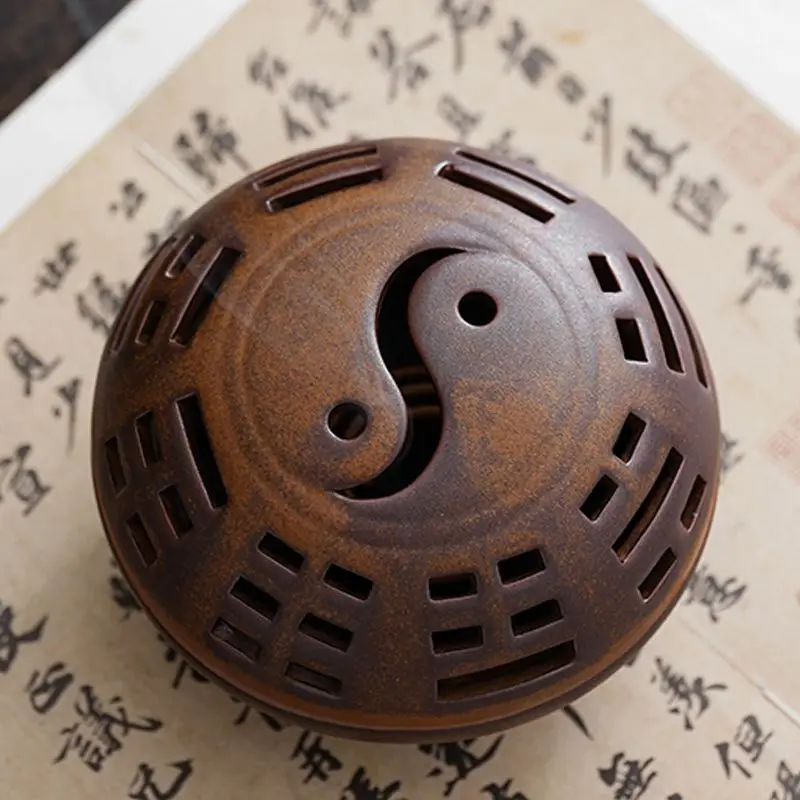 Taiji Stove Bagua Stove Hotel Living Room Decoration Creative Home Indoor Tea Ceremony Antique Ceramic Aroma Diffuser Zen Art
