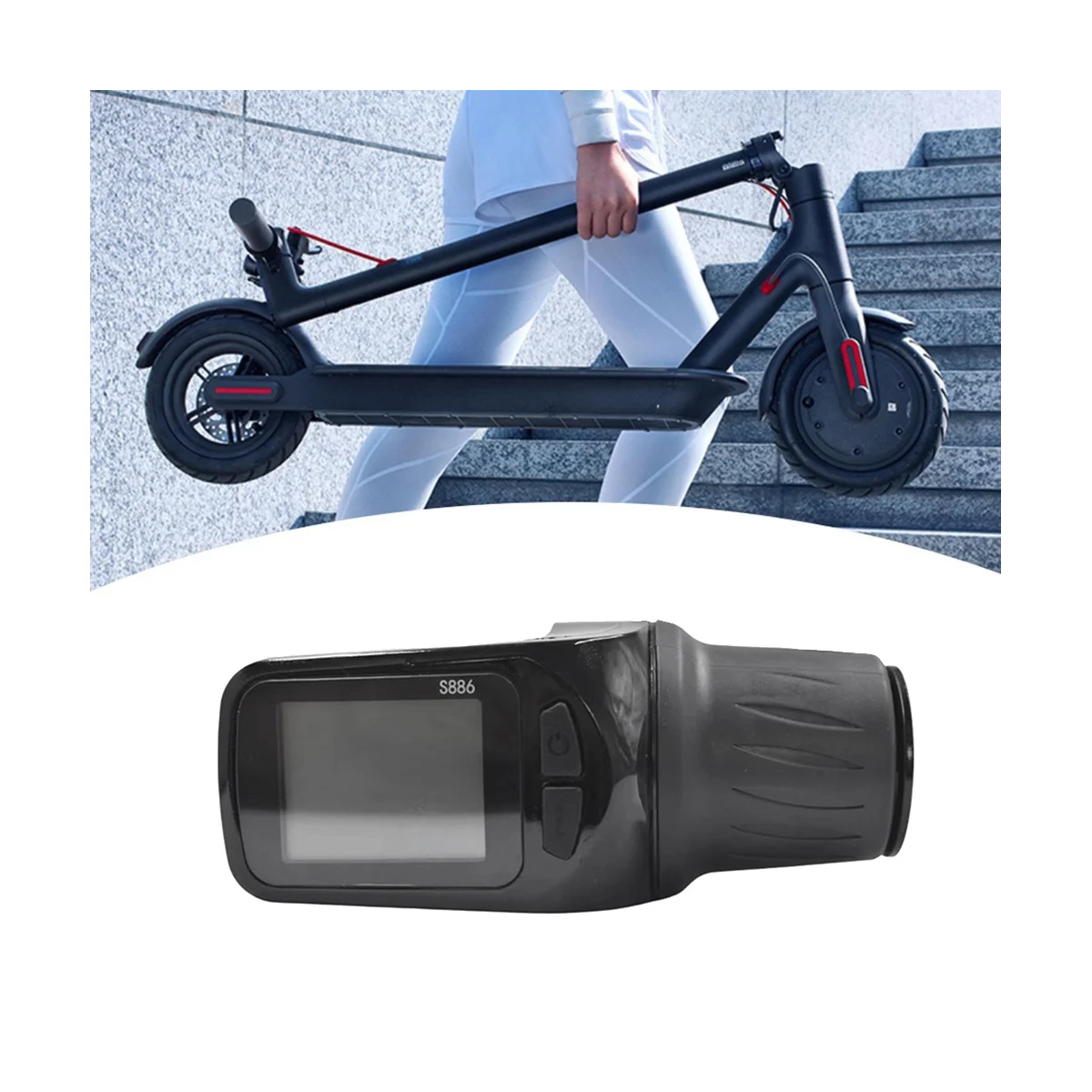 Imagem -04 - Painel Lcd Ajuste com o Acelerador Twist para Bicicleta Elétrica Scooter Ebike S886 24v 36v 48v 60v 5pin