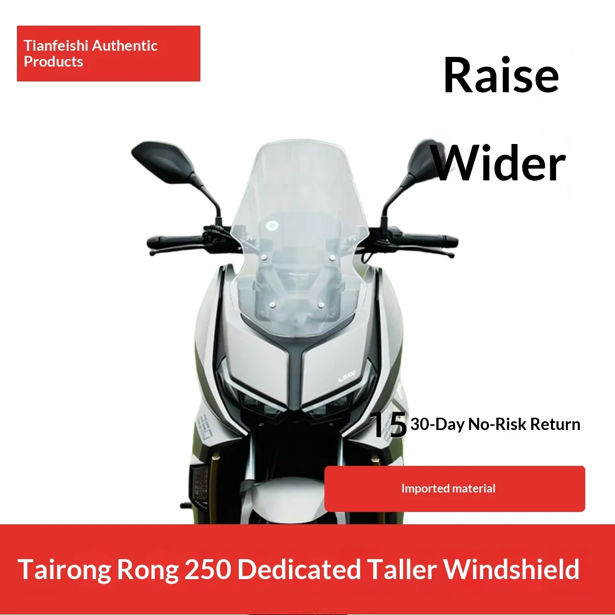 【Premium】For TARO XSUV-250 / Rong250 Modified Heightened Windshield, Chest Protector Clear Rain Deflector Accessories