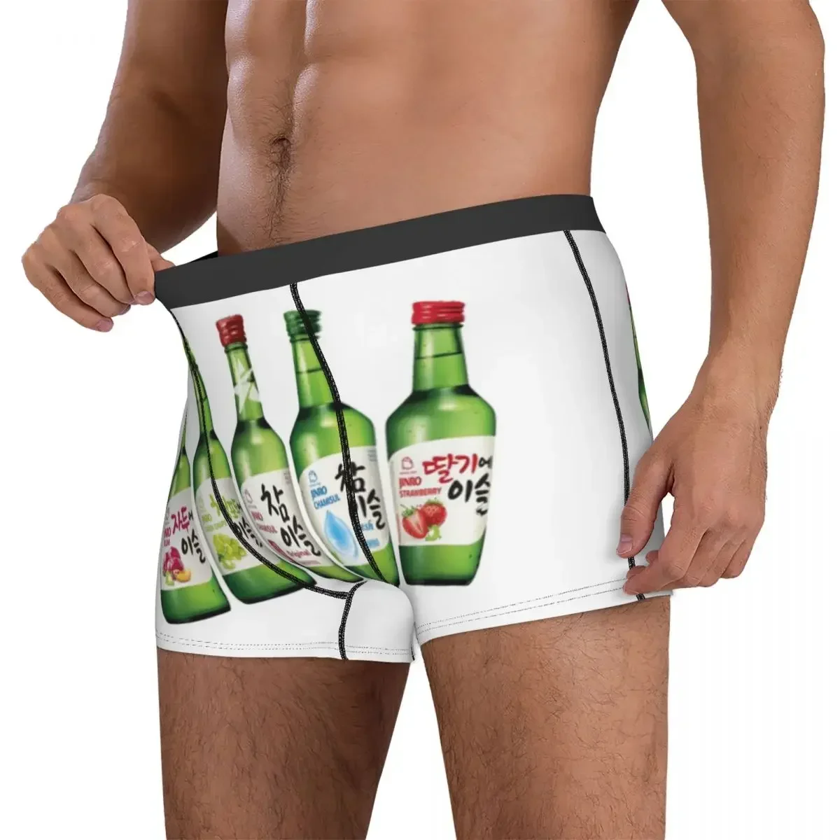 Boxer Underpants Shorts Jinro Soju 5 Flavours Panties Male Breathable Underwear For Homme Man Boyfriend Gifts