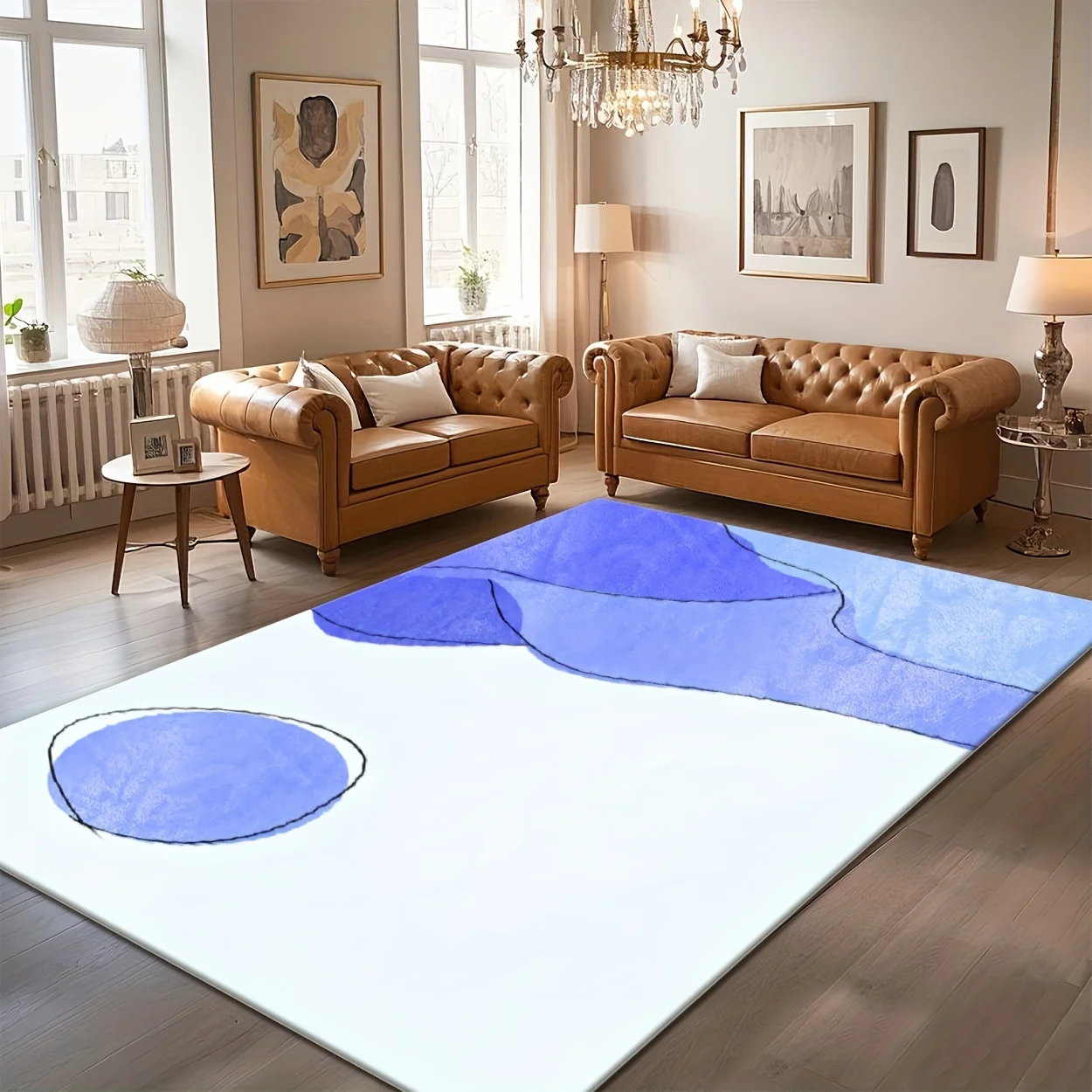 Contemporary Nordic Art Design Washable Rug Durable Stain Resistant Mat For High Traffic Entryway Hallway Use