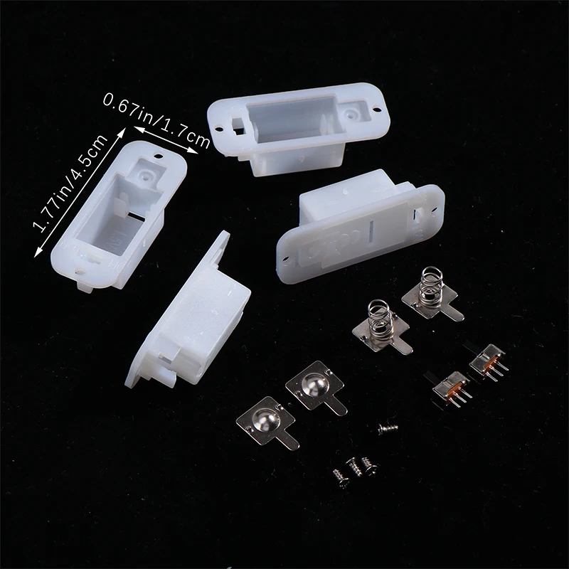 حامل بطارية AG13/LR44 مكون من 10 مجموعات مع مفتاح تشغيل/إيقاف - حافظة منظم 3 فولت/4.5 فولت للإلكترونيات ذاتية الصنع (البطاريات غير متضمنة) #6