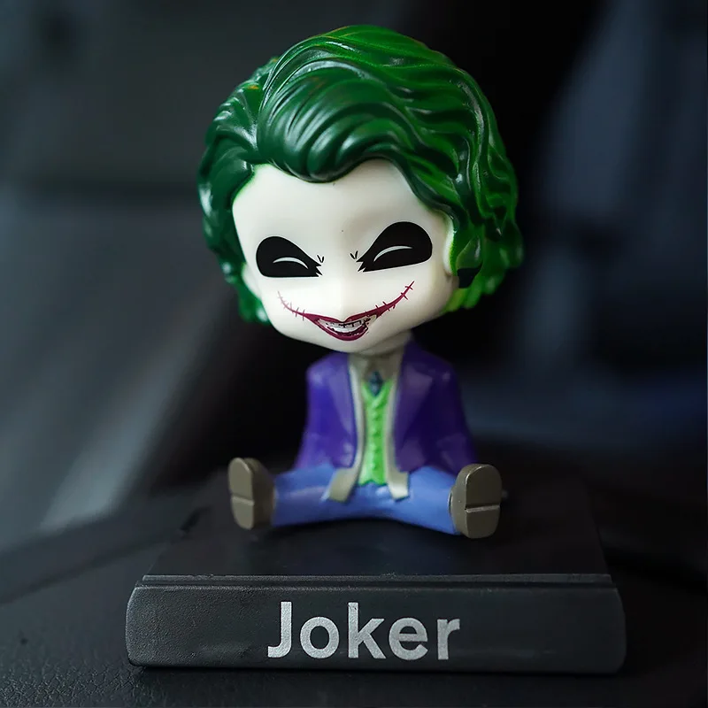 Suicide Squad Joker Car Ornaments Shaking Head Model DC Superman Car Interior Accessories Batman Action Figures Dolls Hottoys