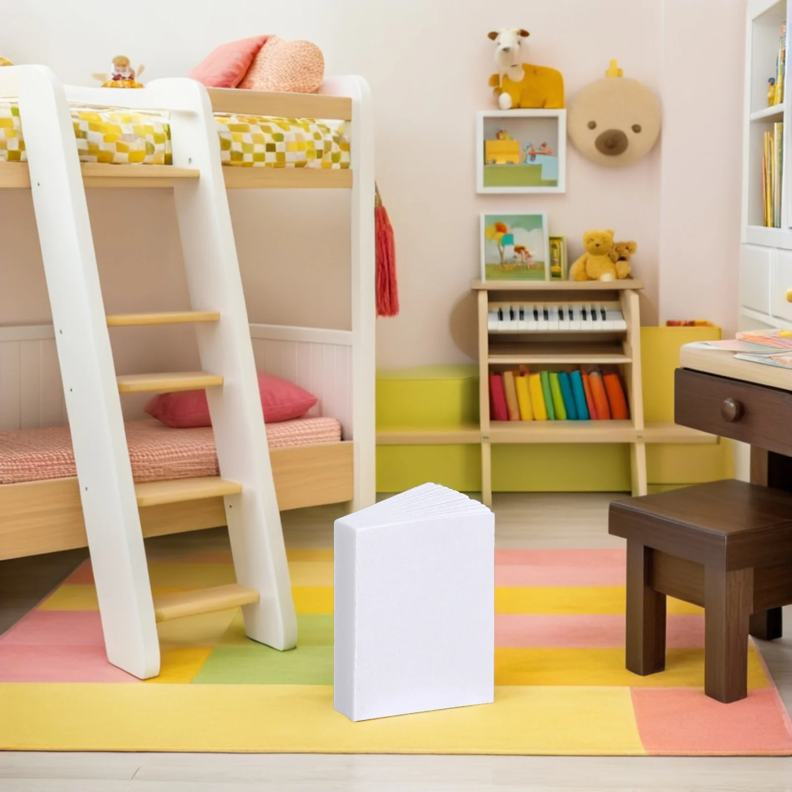 

80pcs Dollhouse Mini Blank Books White Miniature Books For Crafts Pretend Play Tiny Book For Miniature Bookshelf Decoration