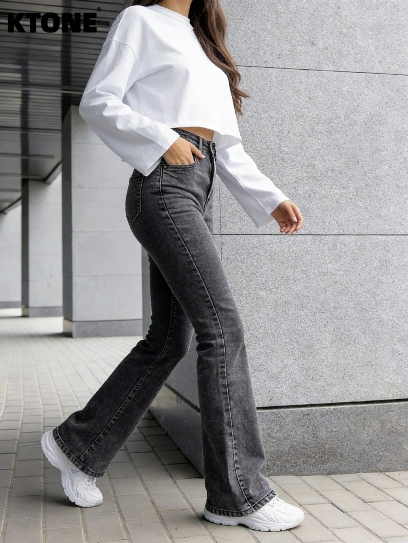 

Slim Tight Gray Jeans Pant For Man Drip Y2k Original Unisex Casual Modern Denim No accessories or belts included